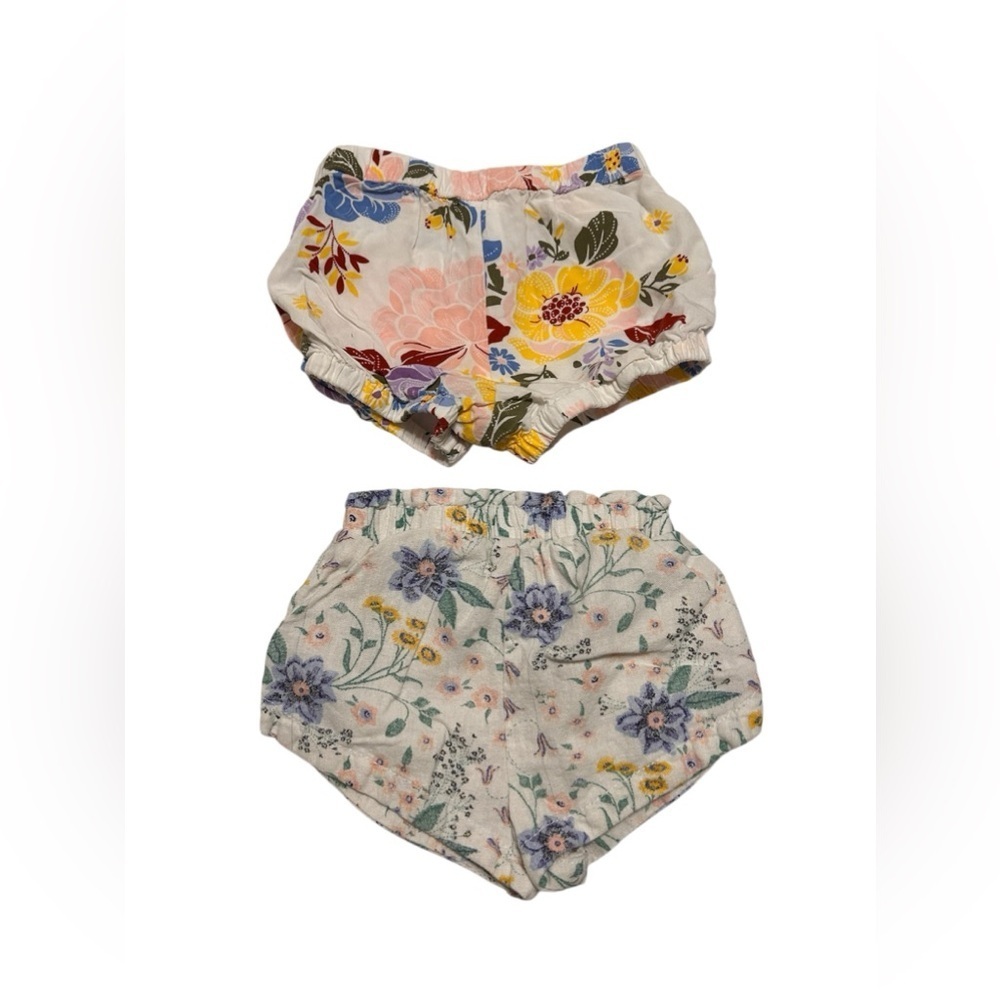 Bundle of girls floral shorts sizes 12-18 months - Picture 4 of 6